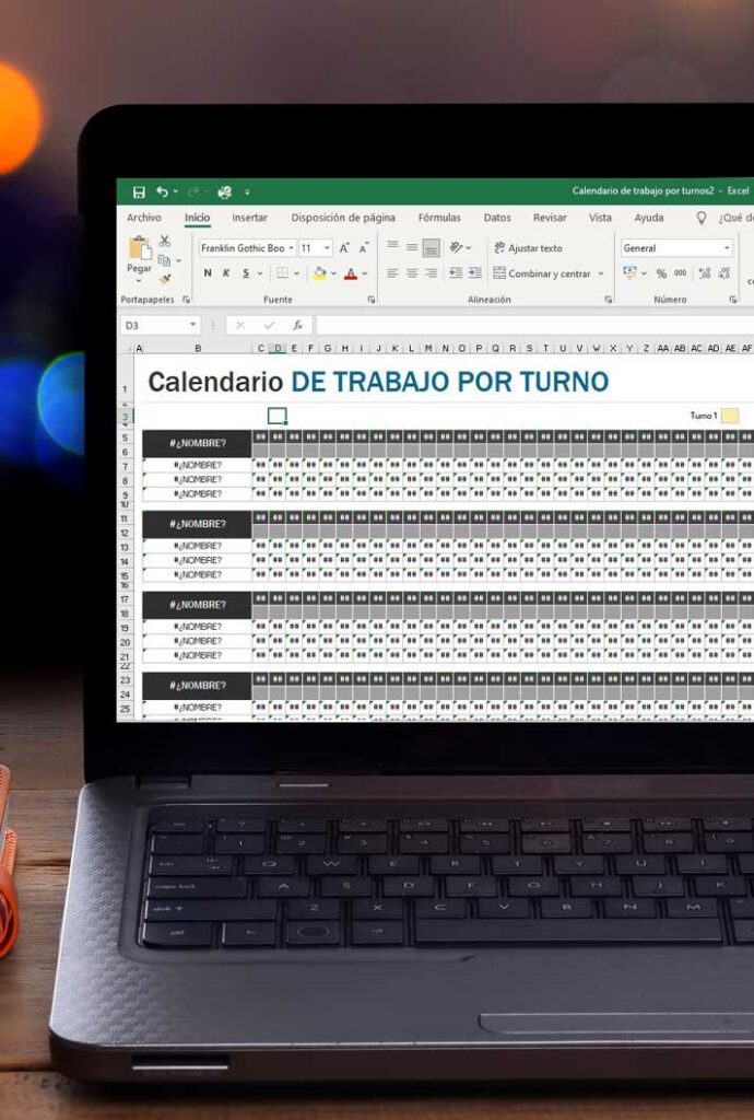 Calendario Por Turnos De Trabajo